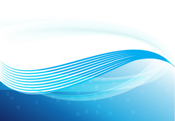 Blue waves background template