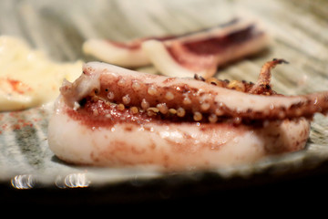 Squid Legs with Mayonnaise, Japanese Izakaya Food