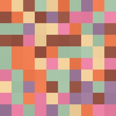 abstract colorful seamless geometric texture background with 100 rectangular squares in mosaic pattern. can be used for clothes fabric garment fashion graphic or concept design.