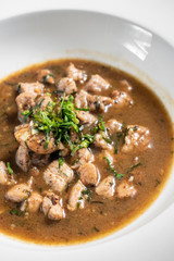 pica pau traditional portuguese food spicy pork stew in lisbon