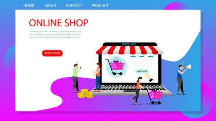 Landing Page Template for Online shop or business 