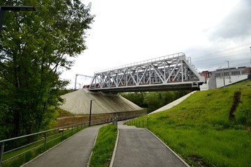 Bridge over the river for the train
