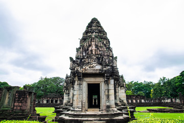 Fototapeta na wymiar The inner sanctuary of Prasat Hin Phimai, ancient Khmer temple 