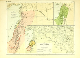 Fototapeta na wymiar Holy land map