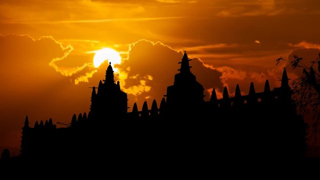 Great Mud Mosque of Djenn: Time Lapse at Sunset, Mali