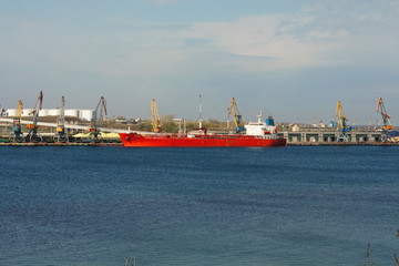 cargo ship in port