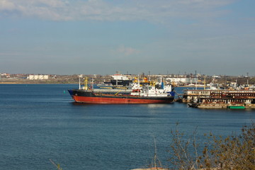 cargo ship in the port