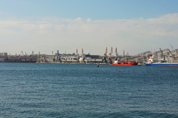 cargo ship in the port