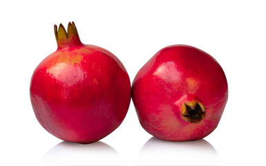 Pomegranate isolated on white background.