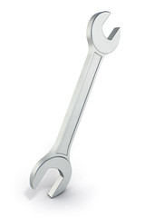 Wrench isolated on white background 3d rendering