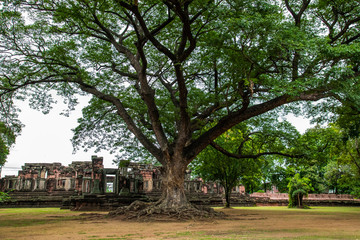 Fototapeta na wymiar The inner sanctuary of Prasat Hin Phimai, ancient Khmer temple