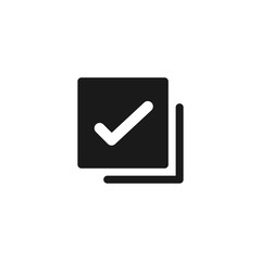 Checked all icon illustration. A checklist icon. Icon illustrates all tasks done. Done all icon