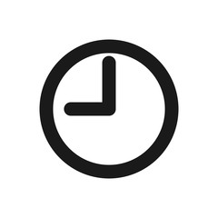 Clock icon in trendy flat style isolated on background. Clock icon page symbol for your web site design Clock icon logo, app, UI. Clock icon illustration