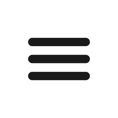Hamburger Menu icon. Thick hamburger menu bar line art icon for apps and websites