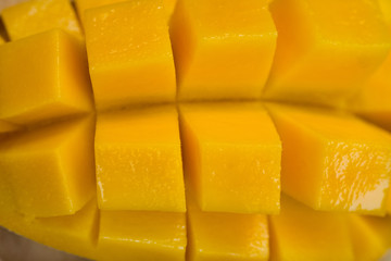 Mango tropical fruit sweet slice cube