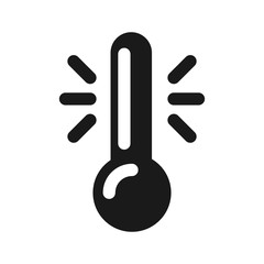 Thermometer icon illustration. Temperature measurement illustration. Fever measurement tool icon.