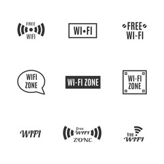 Set of wireless icons, vector illustration.