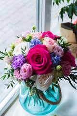 bouquet of flowers in the floristry shop wedding salon