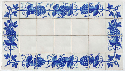 Fototapeta premium Azulejos / grappes de raisins