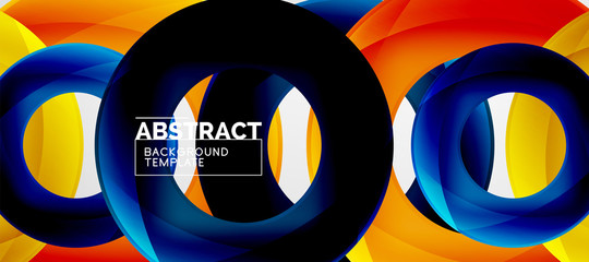 Vector circles abstract background