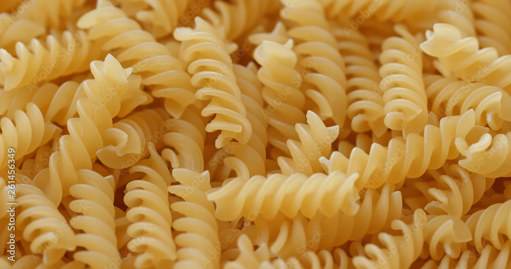 Sticker dry uncooked fusilli