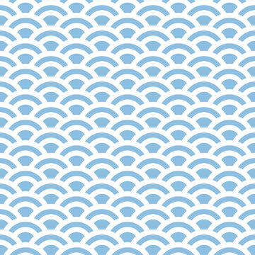 marine geometric seamless pattern