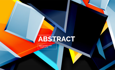 Squares and triangles geometrical background