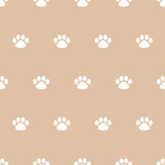 paw pet, kitten or puppy. seamless pattern, vector illustration.
