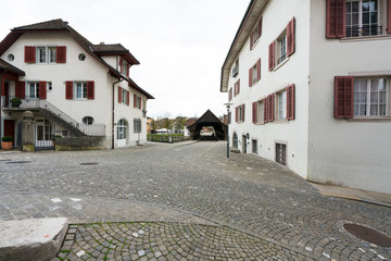 view of the old historic town of Bremgarten