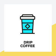 DRIP COFFEE LINE ICON SET