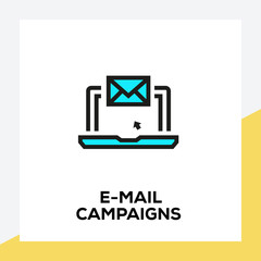 E-MAIL CAMPAIGNS LINE ICON SET