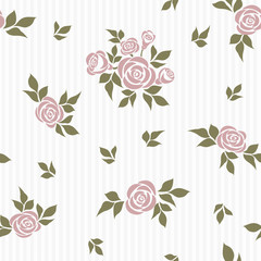 Seamless pattern with roses. Vector pattern with roses for background, textile, print.