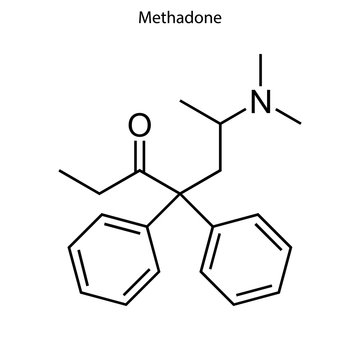 Skeletal formula of chemical molecule.