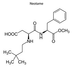 Skeletal formula of chemical molecule.