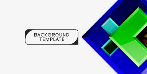 Glossy modern geometric background, abstract arrows composition