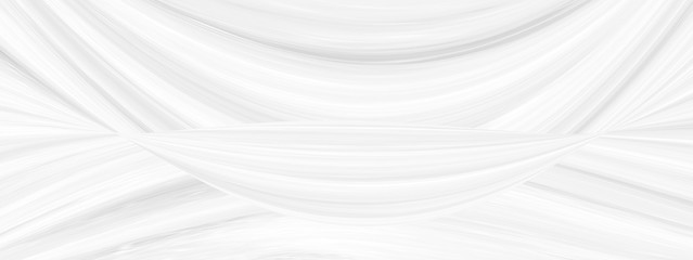 Obraz premium Graphic symmetrical pattern for wallpaper and packaging for various purposes. The background is gray and white with a gradient texture of stripes, lines, waves and geometric shapes.