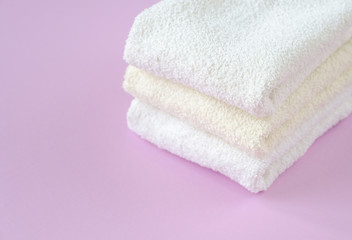 Fototapeta na wymiar Clean and fresh cotton towels