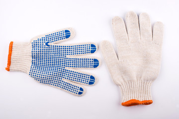 gloves for work. gloves close up. hand protection