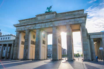 Obraz premium Słynna Brama Brandenburska, Berlin, Niemcy