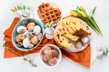 Festive Easter table setting