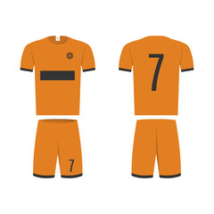 T-shirt sport design template for soccer jersey, vector illustration.