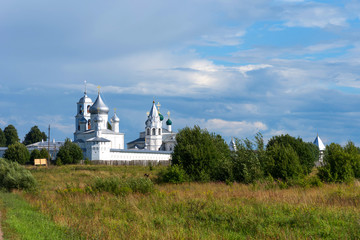 Amazing panoramic view of Nikitsky Monastery, Pereslavl-Zalessky, Russia. Male Orthodox monastery. The Golden Ring of Russia