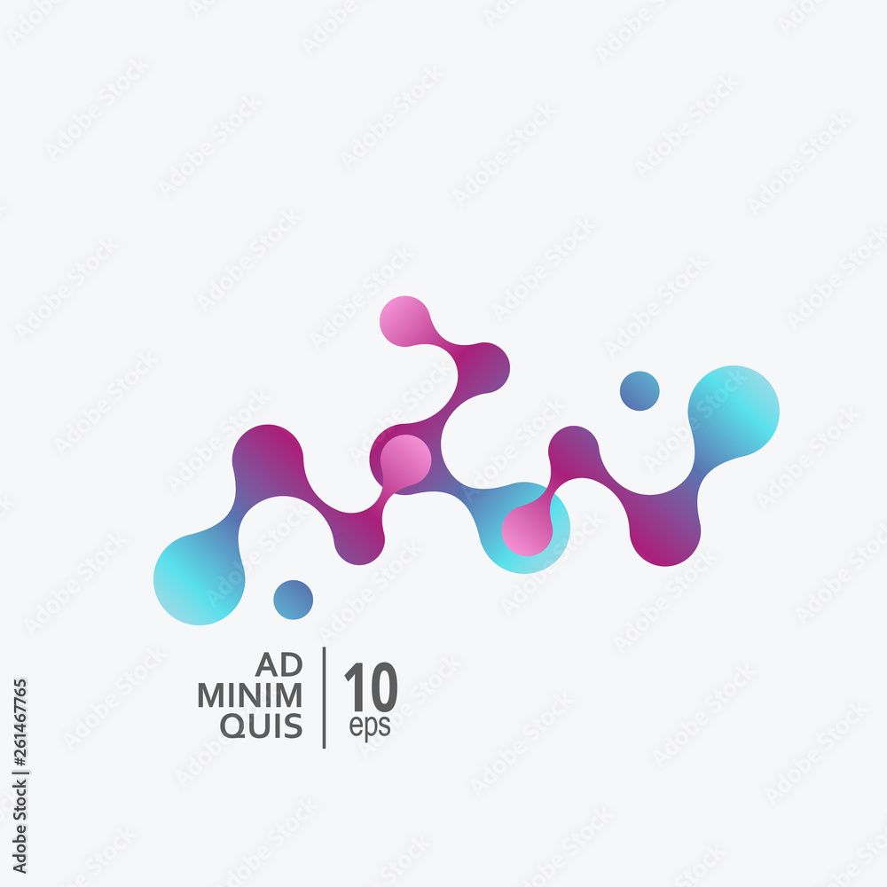 Aufkleber molecule science connect icon on white background. vector illustration