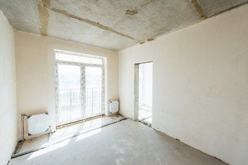 Interior finishing work in the room