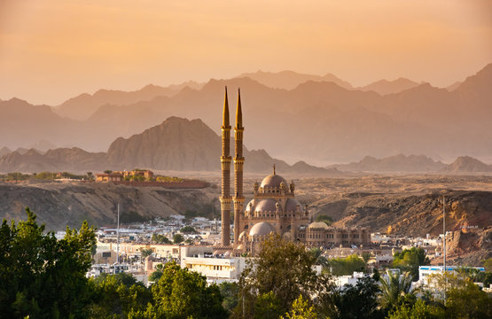 Panorama od old town , mountains of Sharm El Sheikh. Egypt.