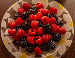 Very tasty food -raspberry nature morte