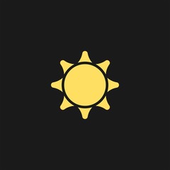 Sun flat vector icon. Summer flat vector icon