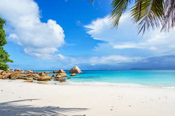 Fototapeta na wymiar stunning paradise beach at anse lazio, praslin, seychelles 94