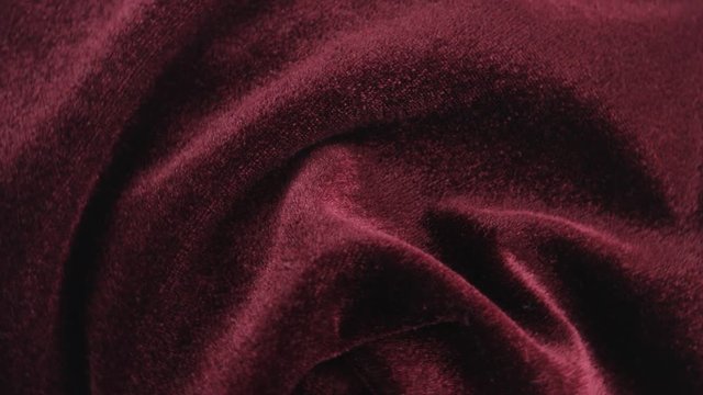 Velvet of dark cherry color, drapery, background