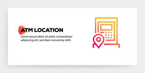 ATM LOCATION ICON CONCEPT